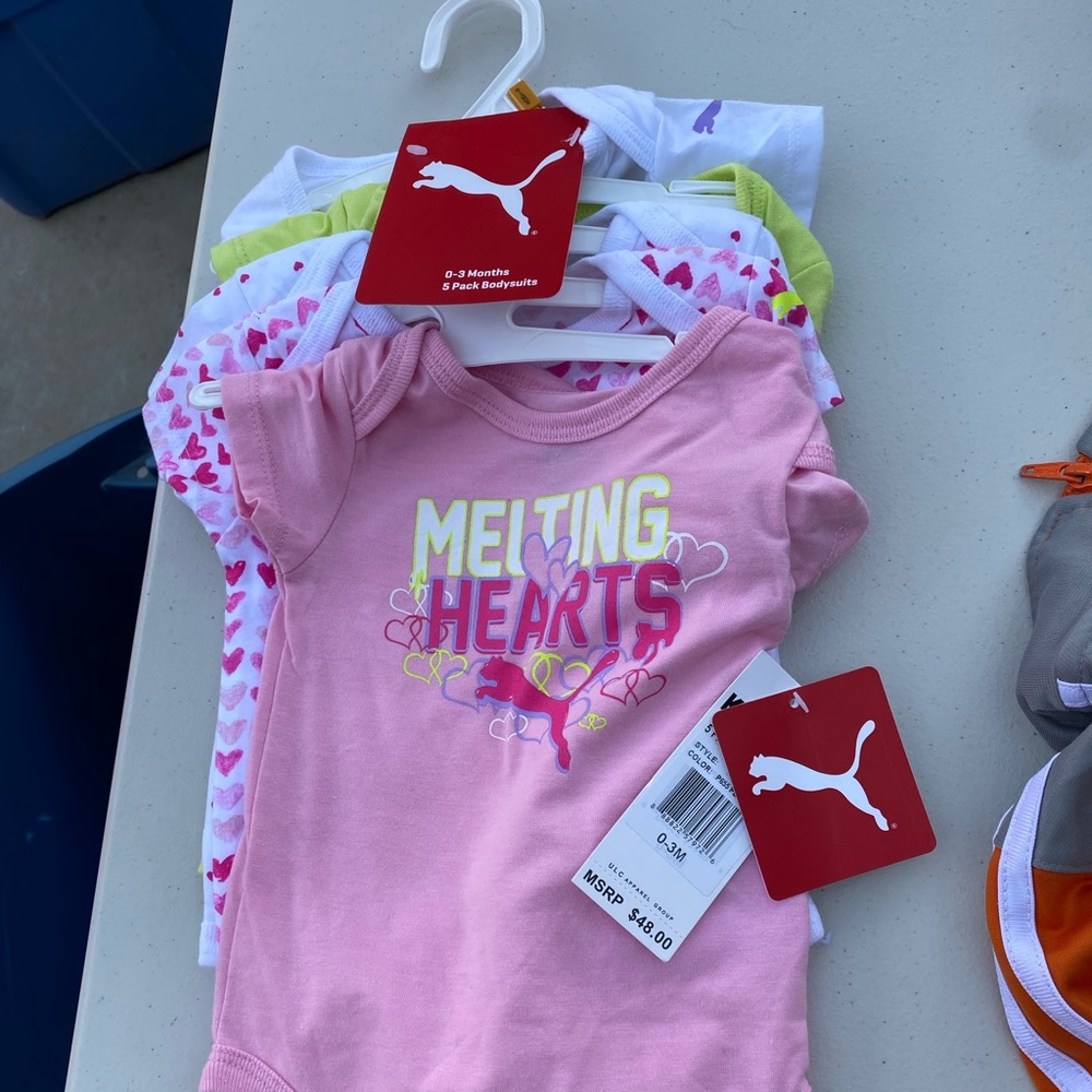Puma 0-3 months onesies